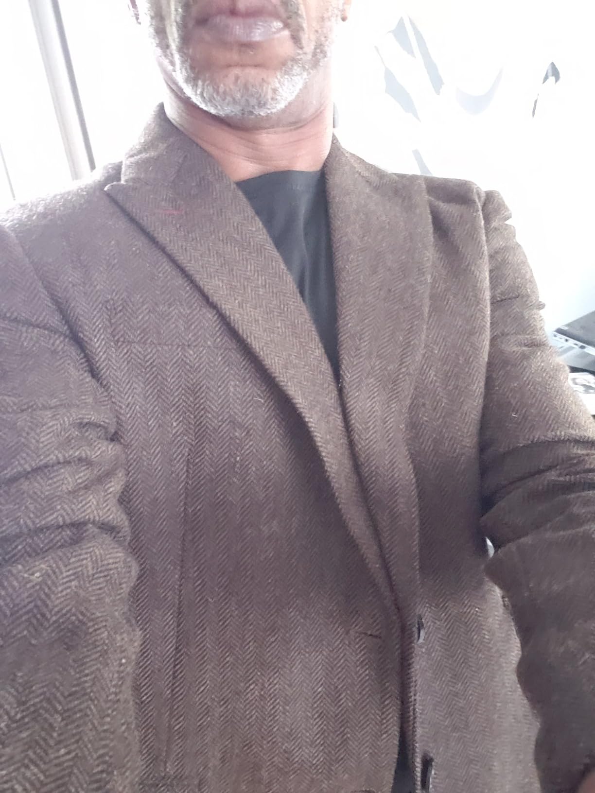 PJ PAUL JONES Mens Blazer Tweed Wool Blend Sport Coat Herringbone Jacket customer photo 1
