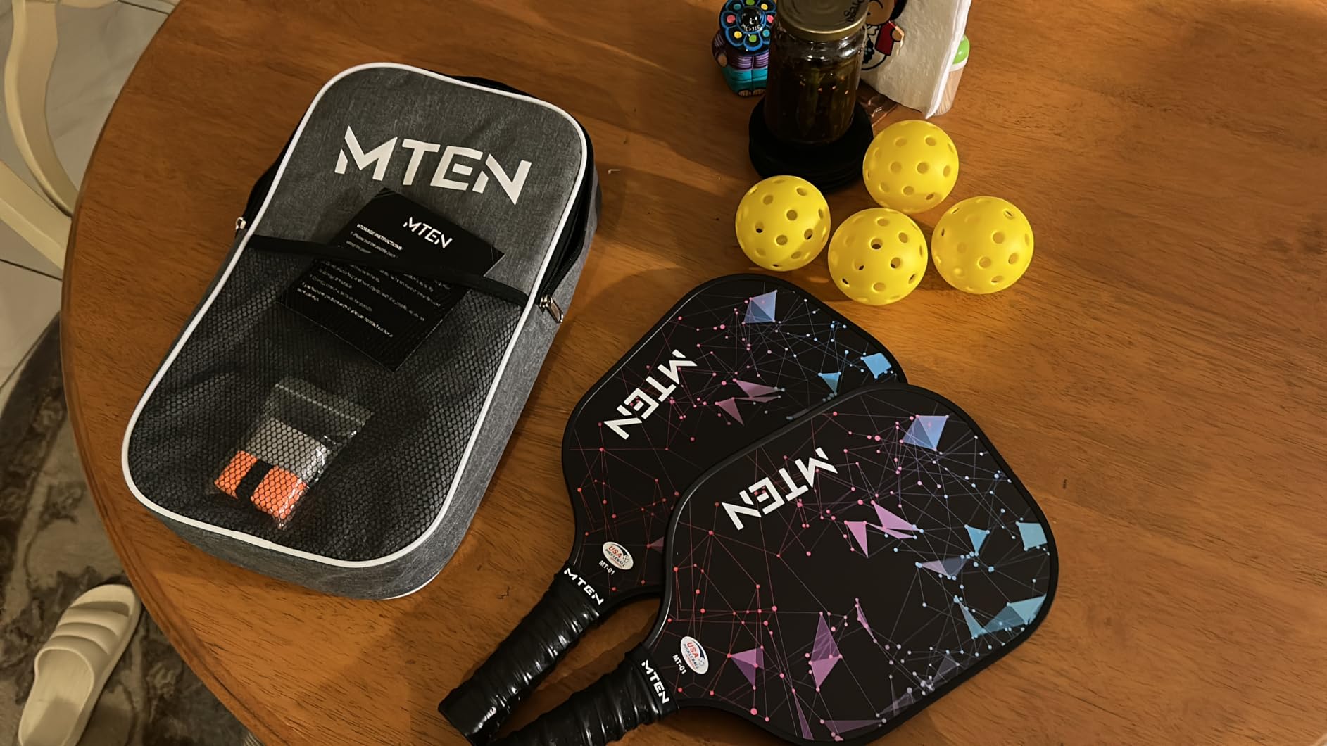 MTEN Pickleball Paddles Set of 2/4/1, USAPA Approved Fiberglass Rackets | Lightweight Set for Men, Women, Beginners & Intermediate customer photo 2