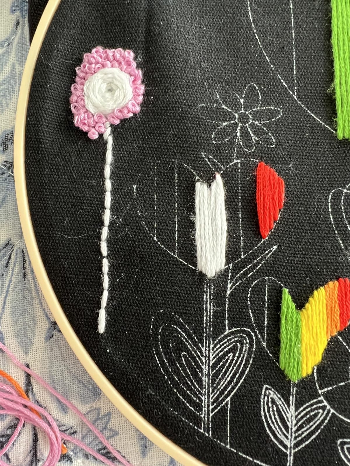 Louise Maelys Cardinal Embroidery Kits for Beginners with Flower Pattern | Cross Stitch Kits Offer Pre-Printed Fabric, Embroidery Hoop, Threads, Needles and Guide. Needlepoint Kit for Adults Starter customer photo 1