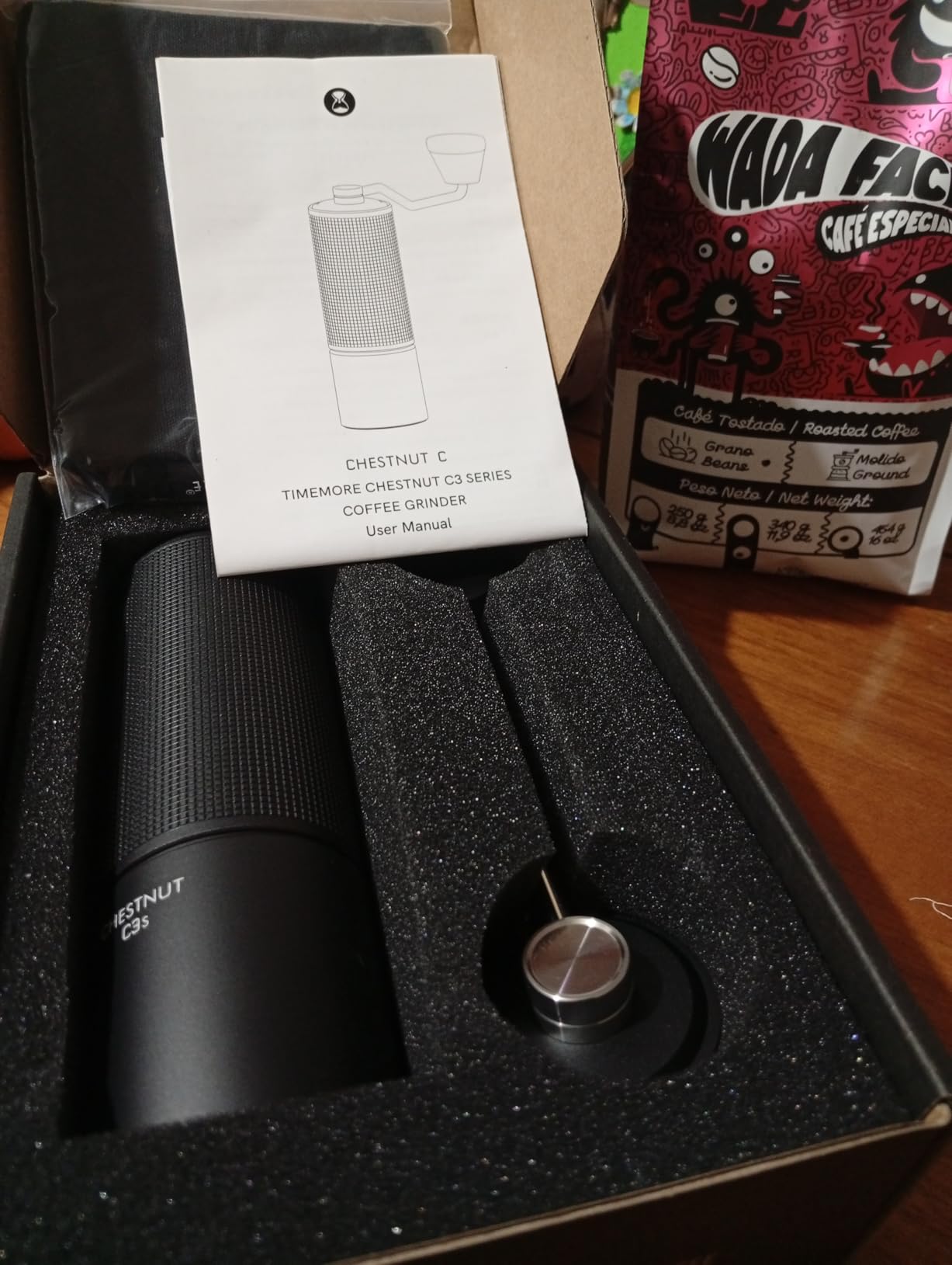 TIMEMORE Chestnut C3S Manual Coffee Grinder, Stainless Steel S2C Conical Burr customer photo 2