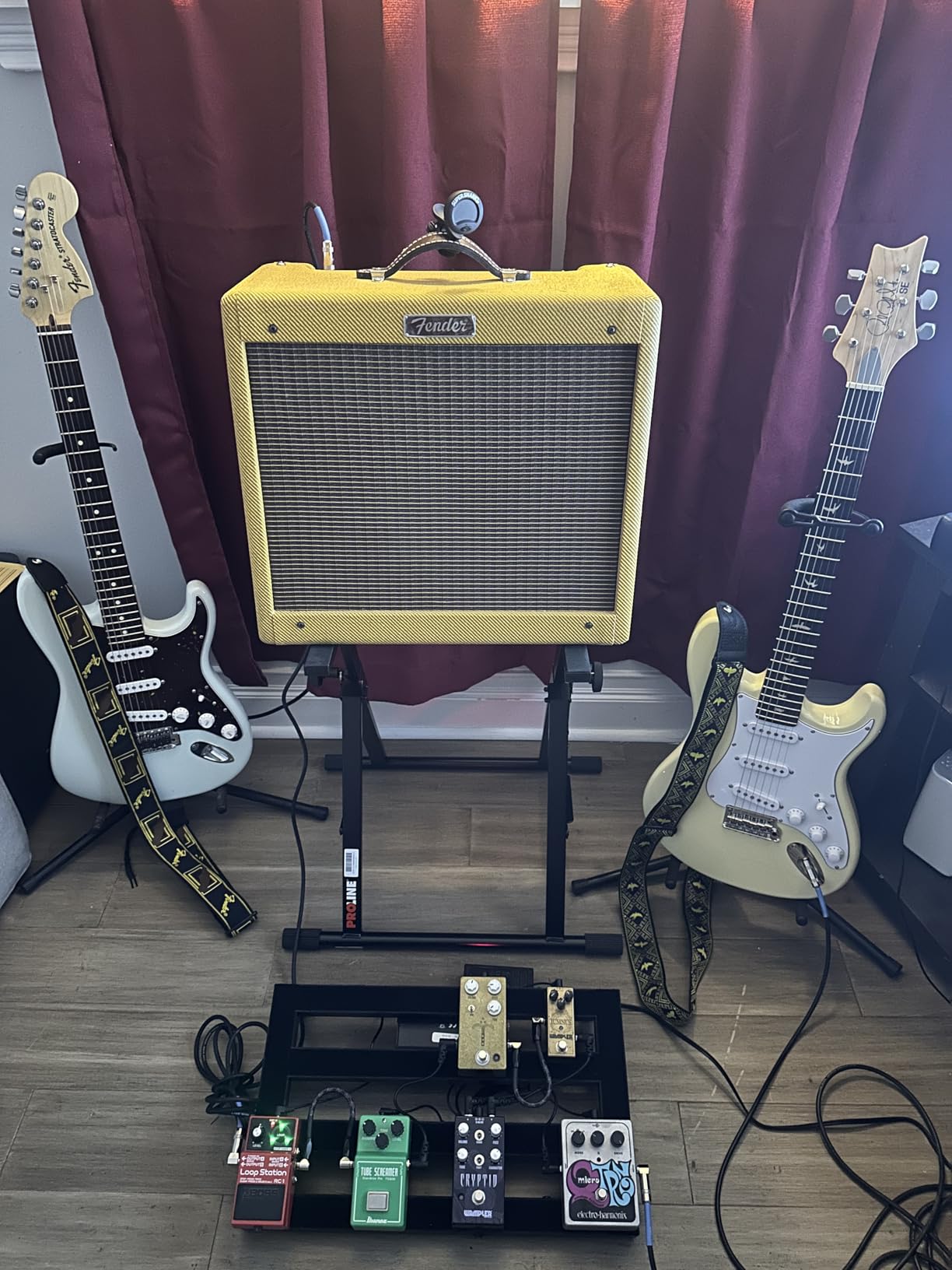 Ghost Fire Guitar Pedal Board Aluminum Alloy 1.76lb Super light Effect Pedalboard 19.8''x11.5'' with Carry Bag and Effects Pedal Patch Cables(3 Pack) customer photo 2