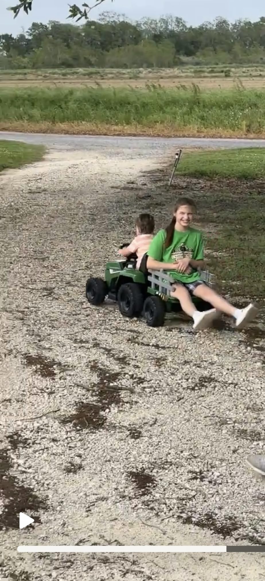 Kidzone 12V 7Ah Premium Electric Tractor Ride On Toy, Dark Green | w/ Trailer, Dual 35W Motors, EVA Tires, Remote Control, 3-Speed Modes, LED Lights, Bluetooth, Toddler Battery Powered Vehicle customer photo 2