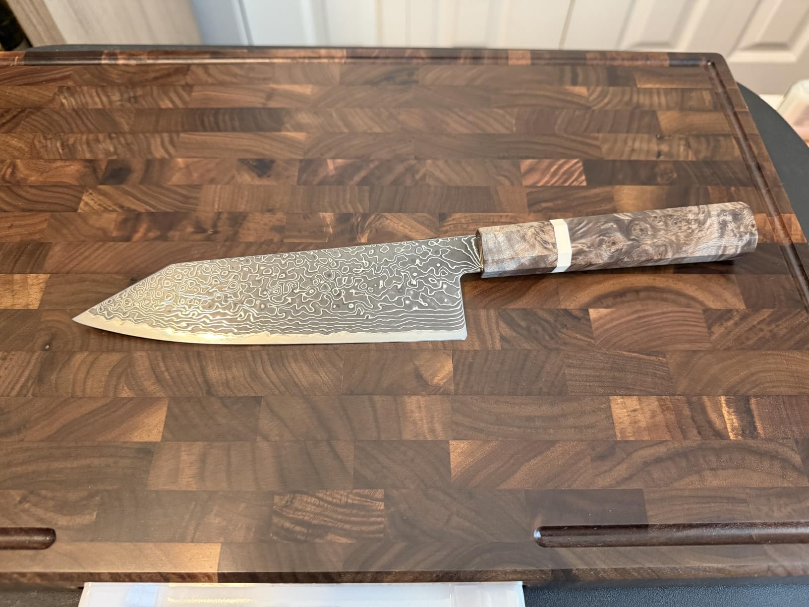 American Walnut Wood Cutting Board, End Grain Butcher Block for Kitchen | Black Walnut Grown in USA - 20