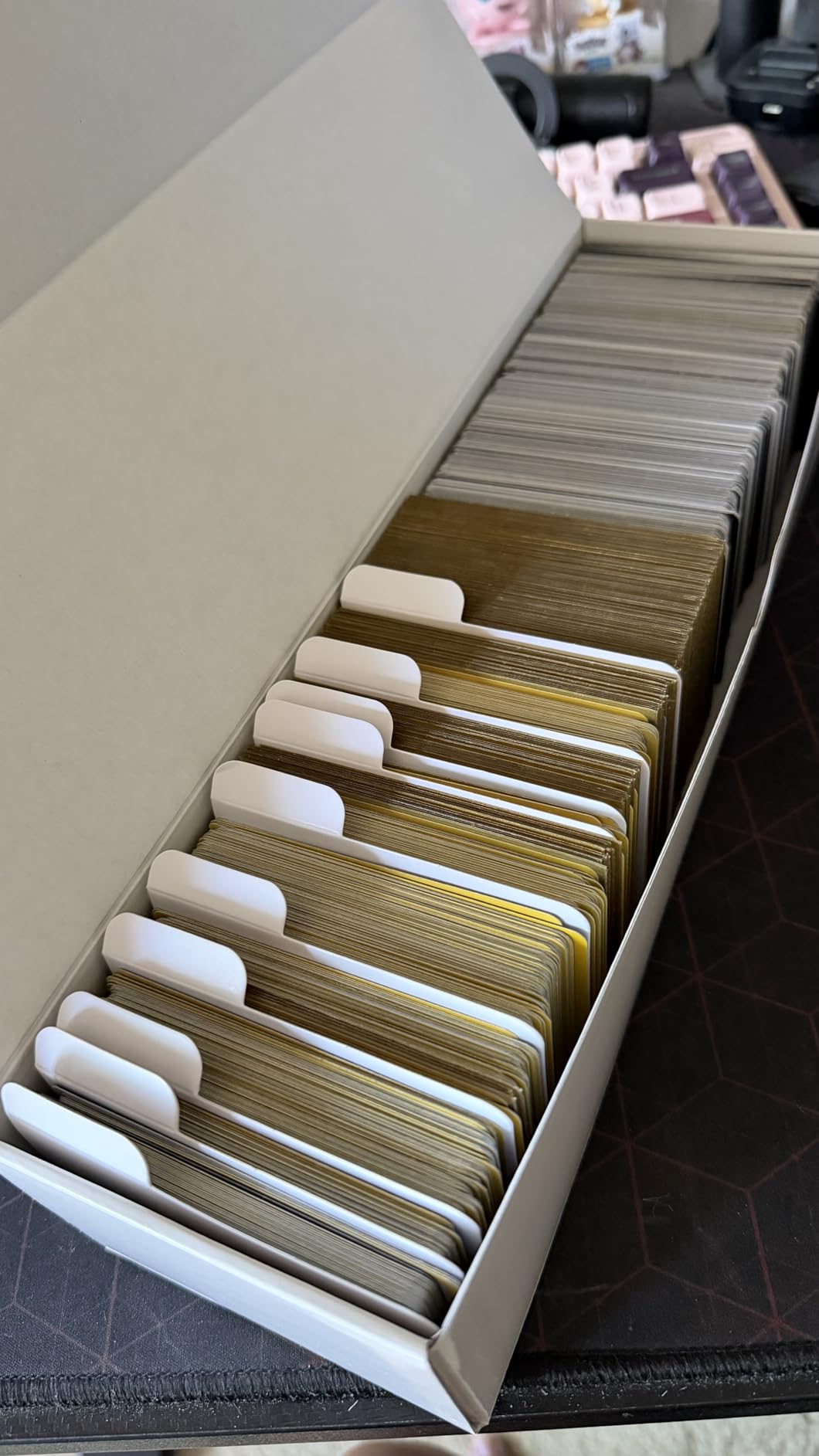 Trading Card Storage Box, 4-Pack 400 Count Cardboard TCG & Sport Card Box | Trading Card Storage with Divider and Labels, Card Organizer Box for MTG, Magic, Football, Basketball, Game Card Collections customer photo 1