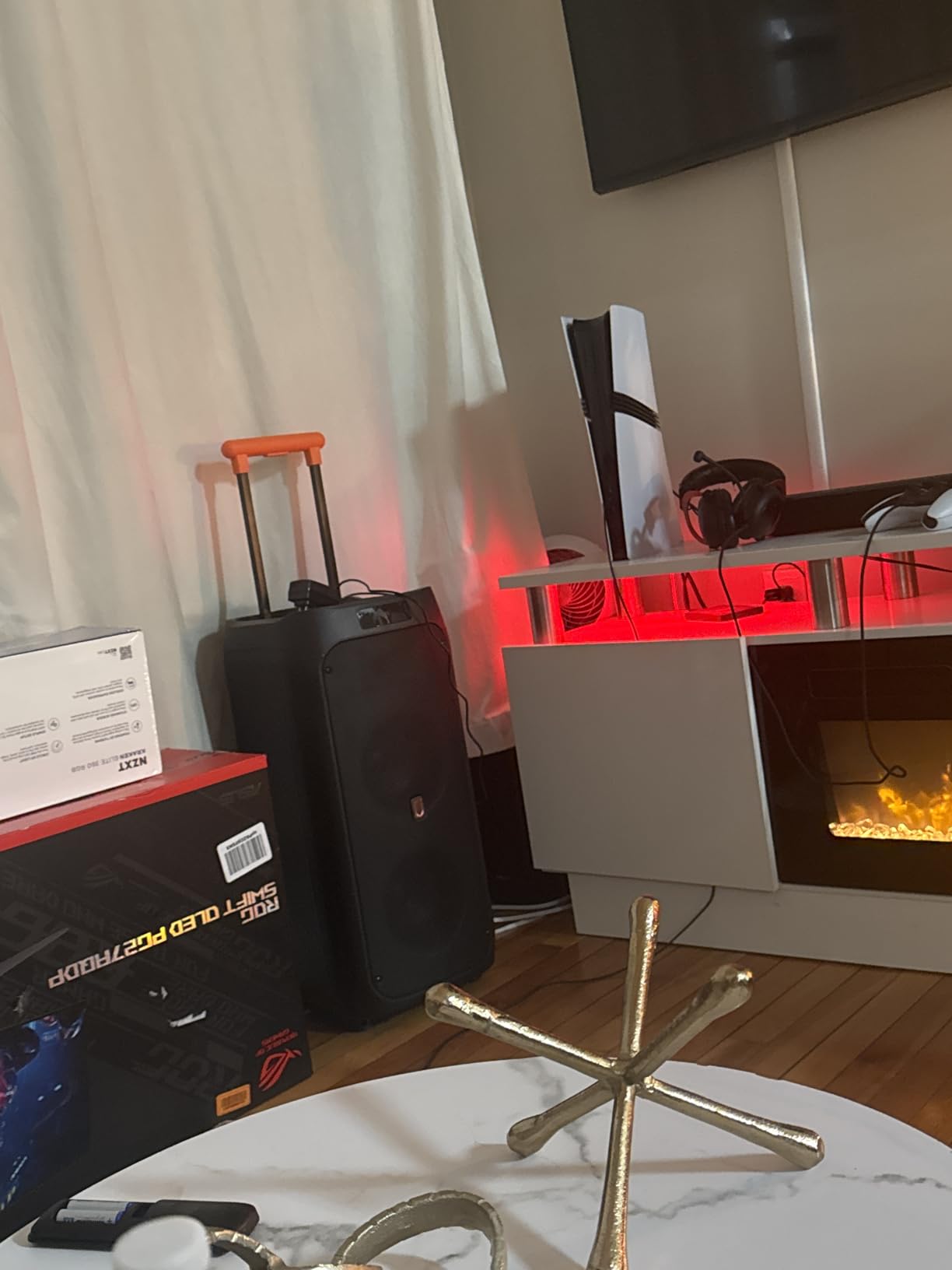 HWWR Karaoke Machine with 2 Wireless Microphones, Big Bluetooth Party Speaker with 500W Peak Power for Adults, PA System with Rolling Wheels and Trolley, Perfect for Outdoor, Home Party, Gatherings customer photo 1