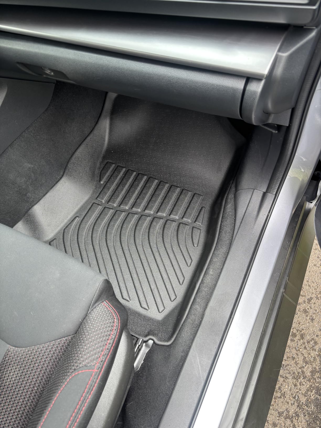 Floor Mats Custom for Chevrolet Chevy Bolt EV 2017-2023 (Not EUV) All Weather Protection TPE Heavy Duty Non-Slip Automotive Floor Liners Fits Front & 2nd Row Full Set Accessories, Black customer photo 2