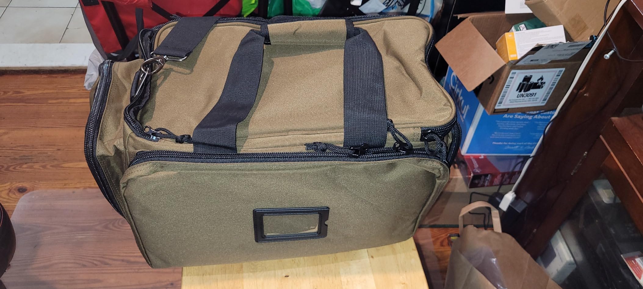 PROFOCUS Large Range Bag -Tactical 4+ Pistol Case Gun Bag with Lockable Zippers for Shooting Range Outdoor Hunting Revolver Carrying Case for Handguns and Ammo (BROWN) customer photo 2