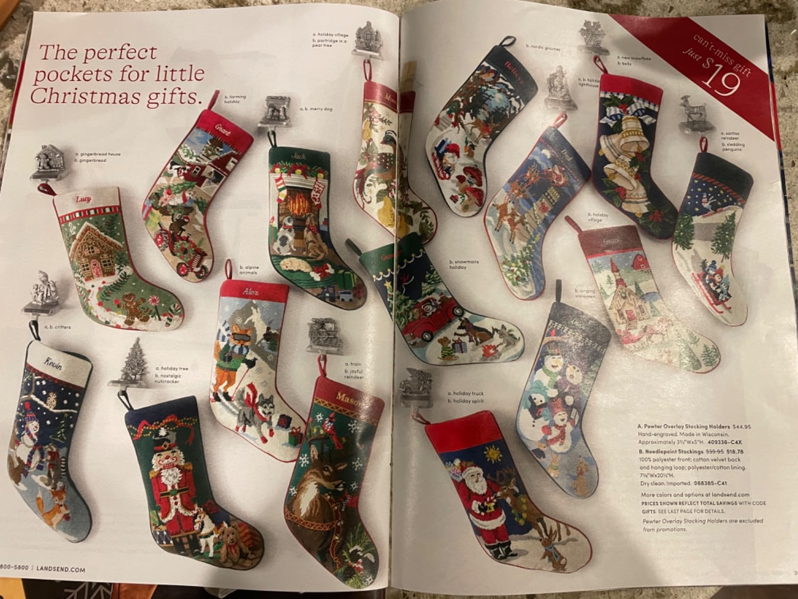 Let's Make Memories Personalized Needlepoint Christmas Stocking - Embroidered Family Stockings - Old-Fashioned Christmas Décor - Mantel Décor - 8