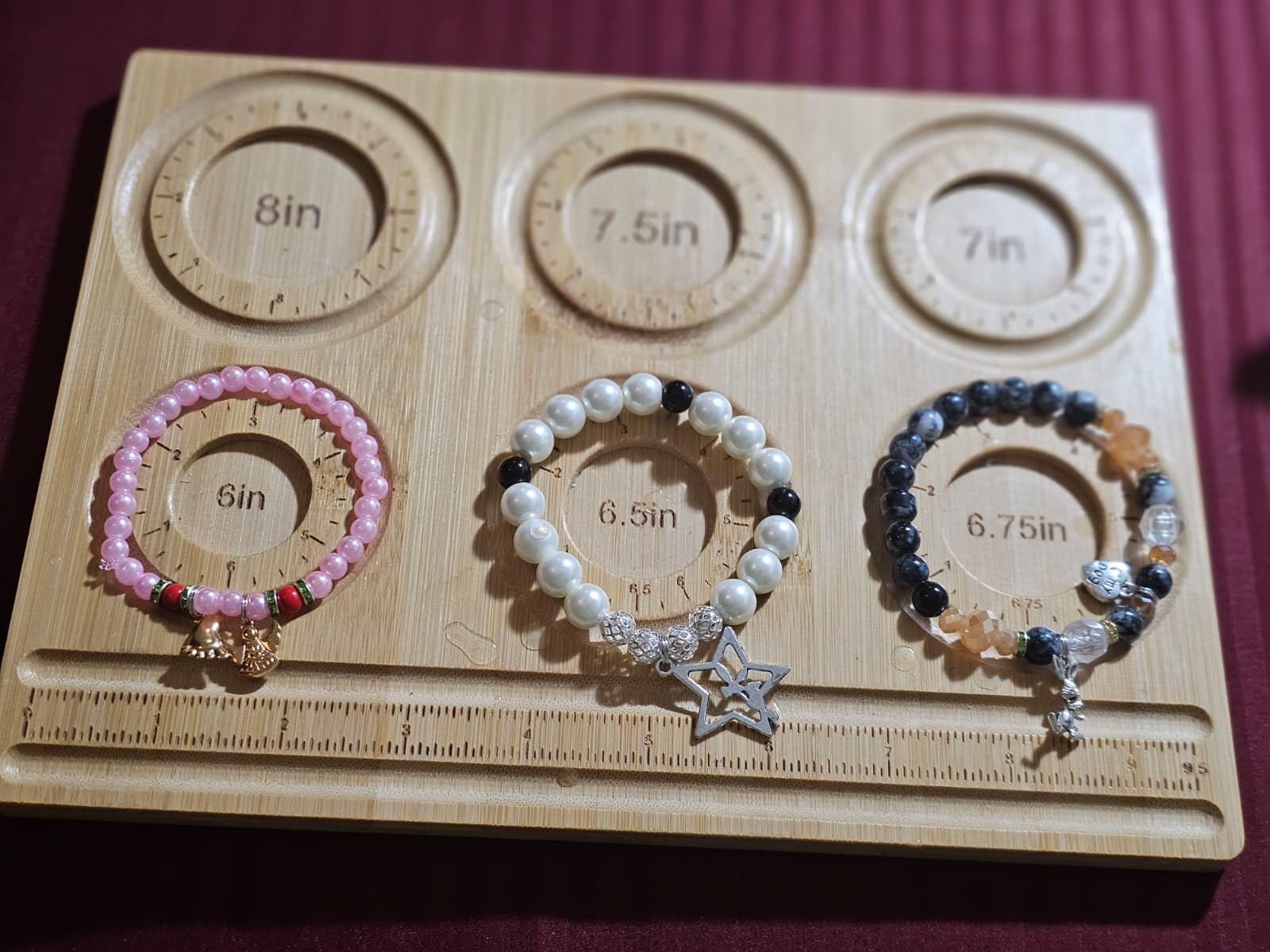 Petoysoso Bead Board for Jewelry Making, Bamboo Beading Board for Jewelry Bracelet Making, DIY Bracelet Bead Board customer photo 2