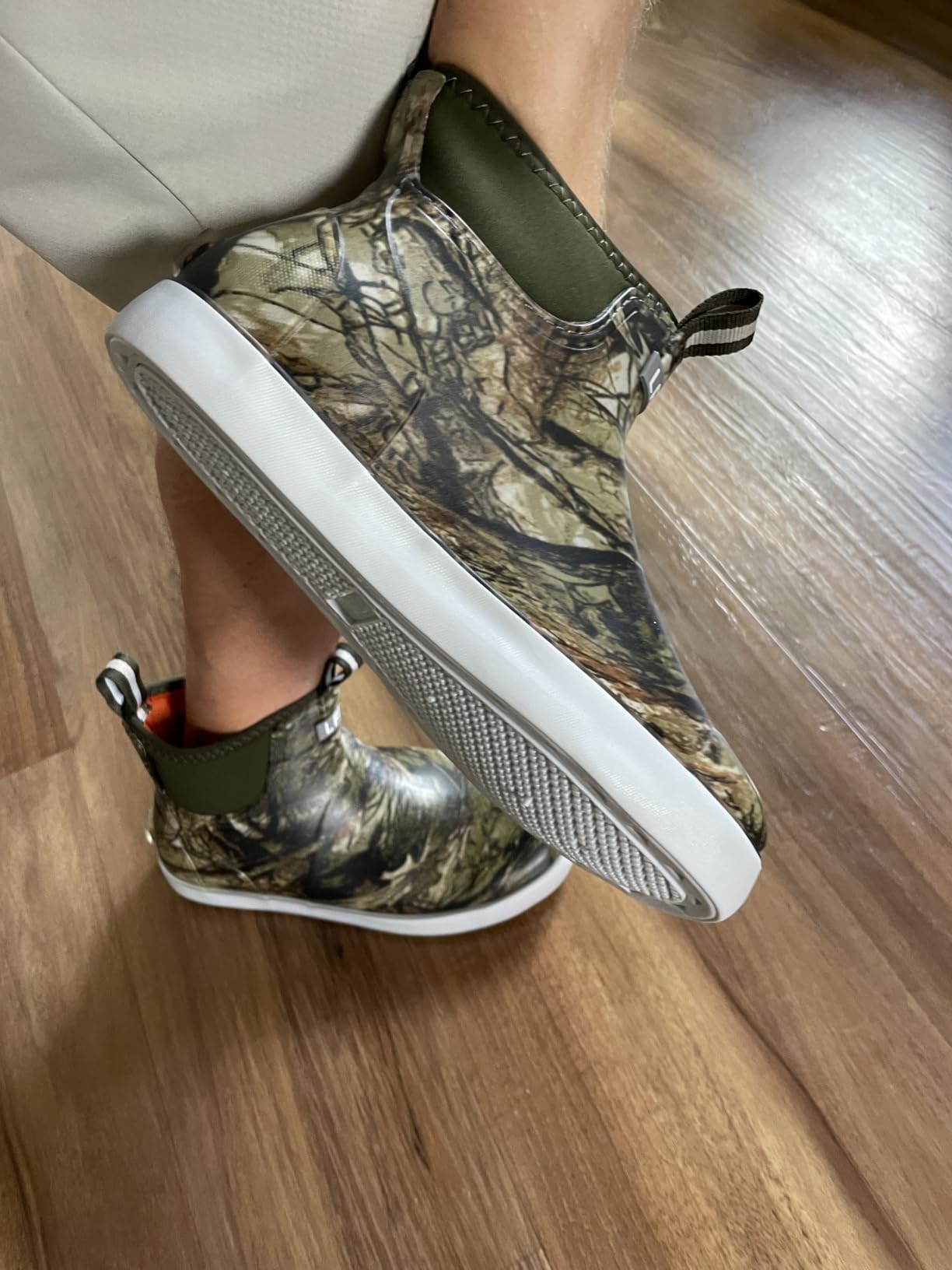 Men's Deck Boots, Waterproof Ankle Rain Boots Men Anti-Slip Traction, Outdoor Rubber Fishing Garden Boots High-Performance Shoes for Farming customer photo 1