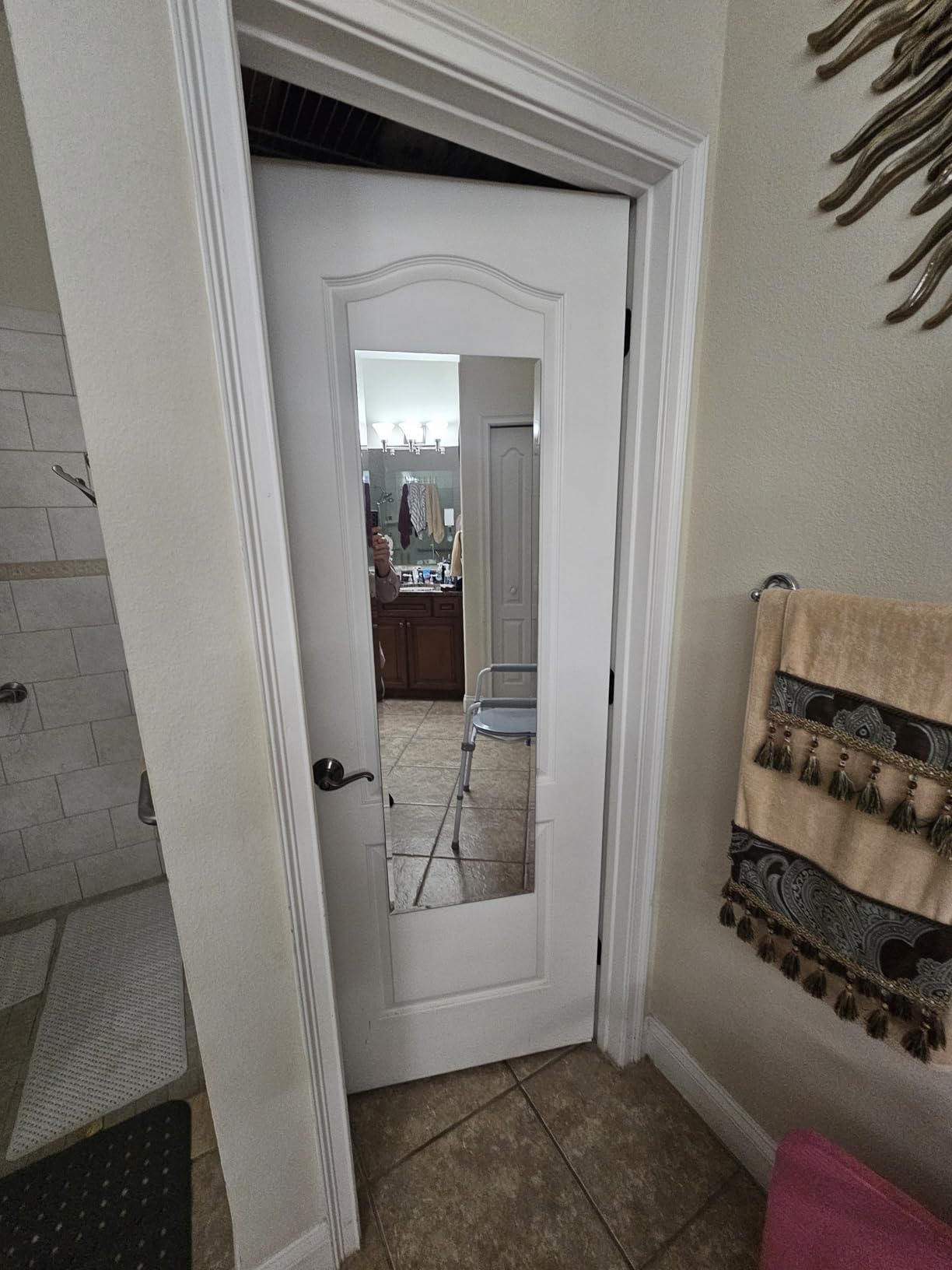 Bathroom Mirror for Over Sink 24x16 Inch Frameless Wall Mirror Rectangle | Beveled Edge Farmhouse Mirror, Tempered Glass, Hangs Horizontally or Vertically for Living Room, Entryway, Restroom customer photo 2