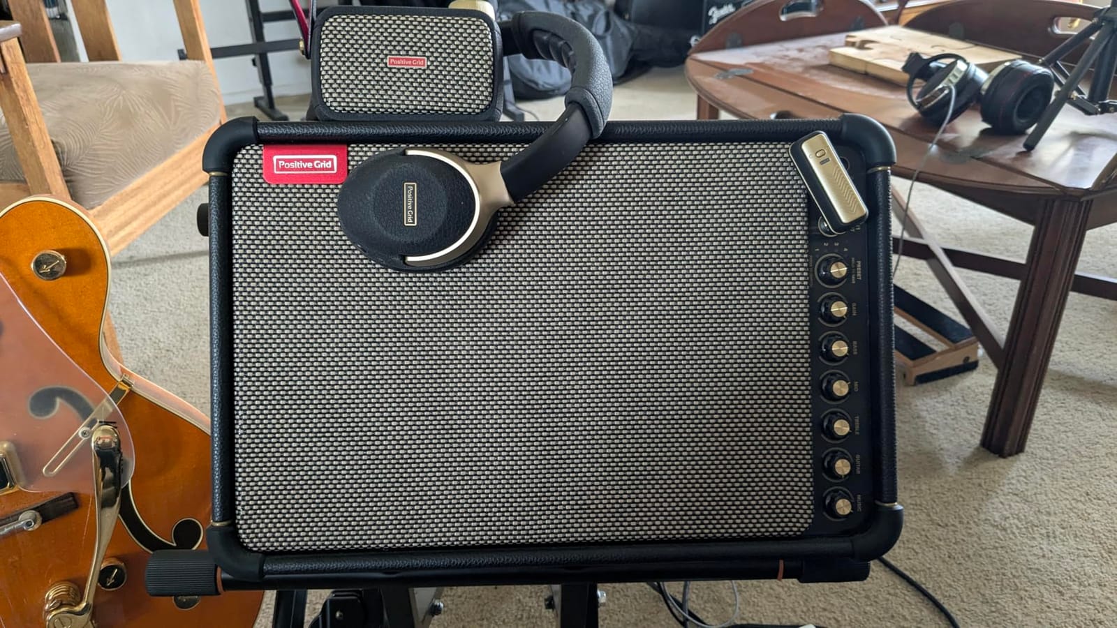Positive Grid Spark LIVE 150W Smart Guitar Amp, PA & Bluetooth Speaker | 4 channels for guitar, bass, vocals, keys & more. Built-in channel mixer, USB charge ports, dedicated smart app customer photo 1