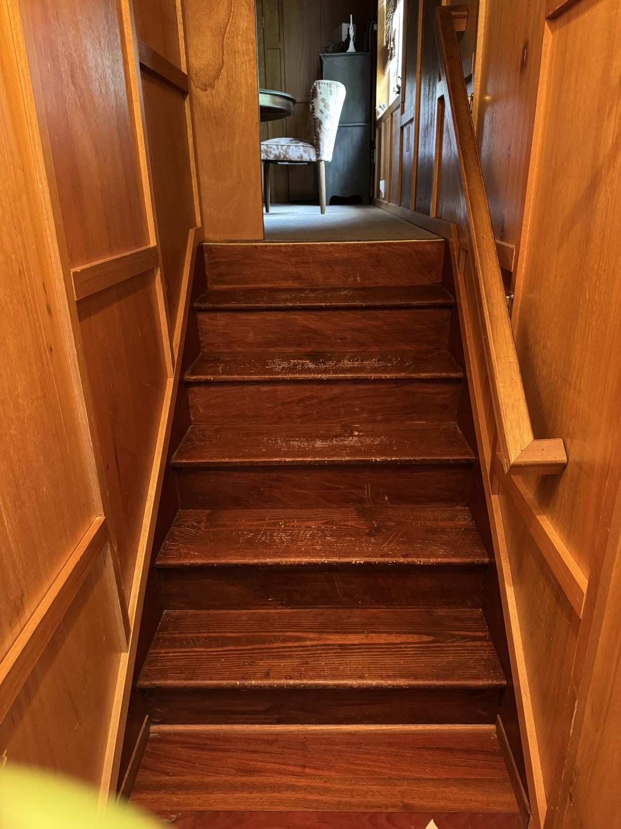 Bullnose Carpet Stair Treads Faux Sisal for Wooden Steps Indoor | Set of 14 Anti Slip Indoor Staircase Protector Rugs Covers, Polypropylene Braided Carpet Treads 9.44