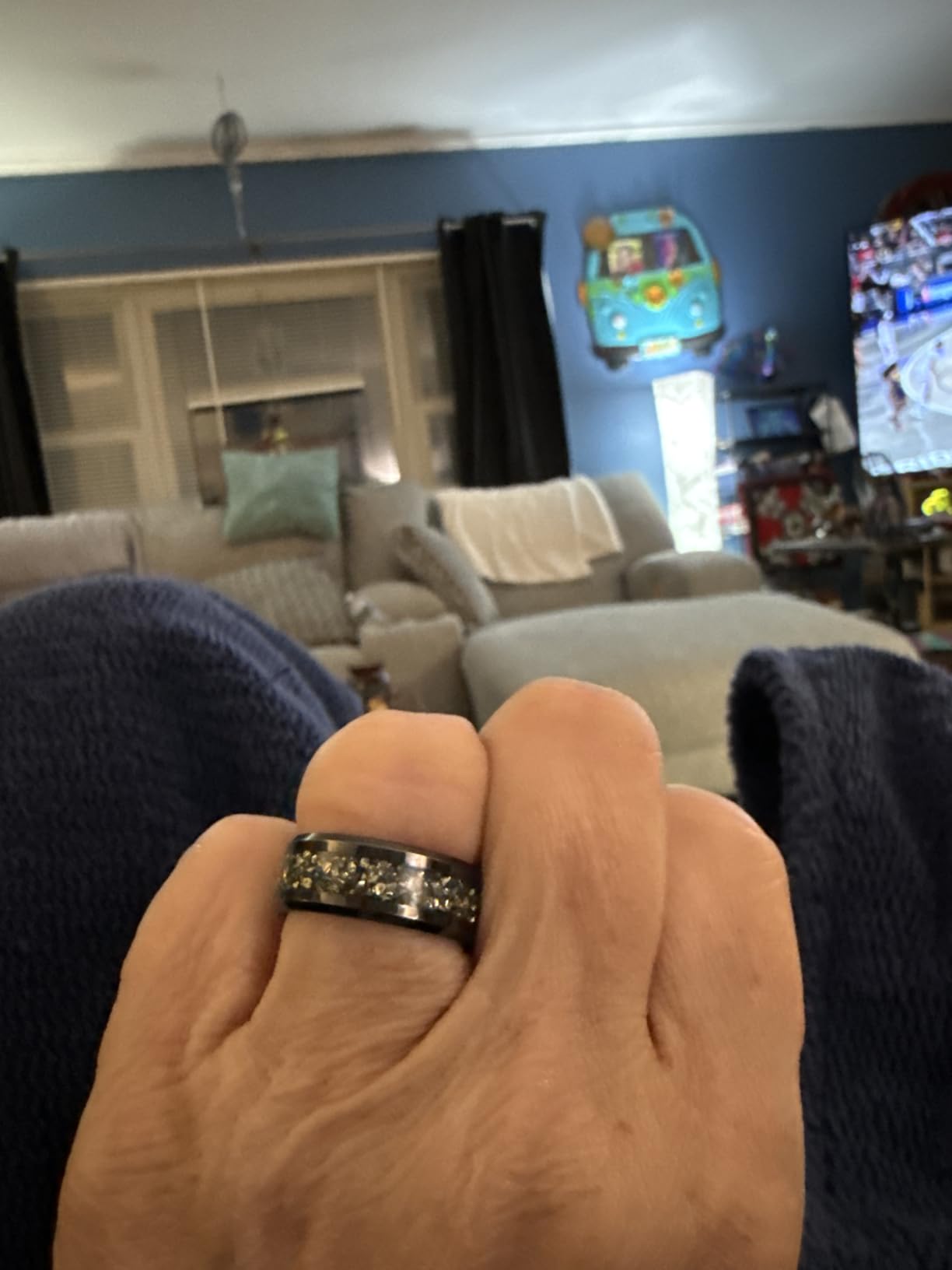 King Will Mens Meteorite Tungsten Wedding Bands customer photo 1