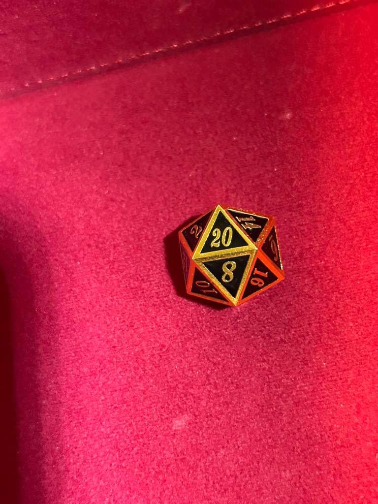 Matt Red DND Metal Dice, DNDND 7 PCS Heavy Metallic D&D Dice Set with Gorgeous Gift Case for Dungeons and Dragon Tabletop Game (Matte Red with White Flower) customer photo 1