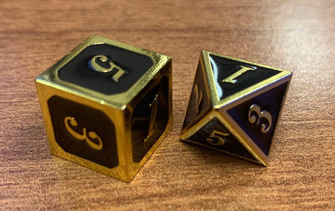 Matt Red DND Metal Dice, DNDND 7 PCS Heavy Metallic D&D Dice Set with Gorgeous Gift Case for Dungeons and Dragon Tabletop Game (Matte Red with White Flower) customer photo 2