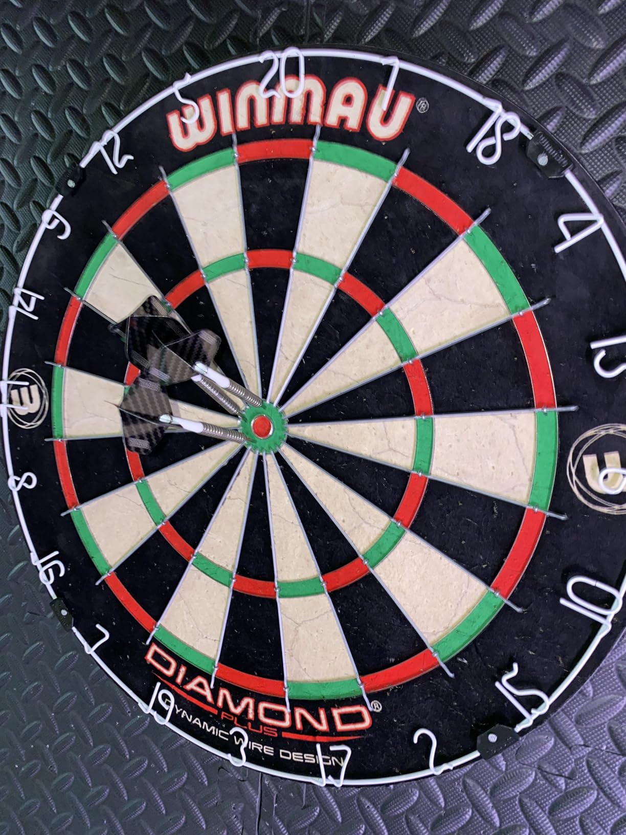 WINMAU Diamond Plus Dartboard - Professional Bristle Steel Tip Dartboard customer photo 2
