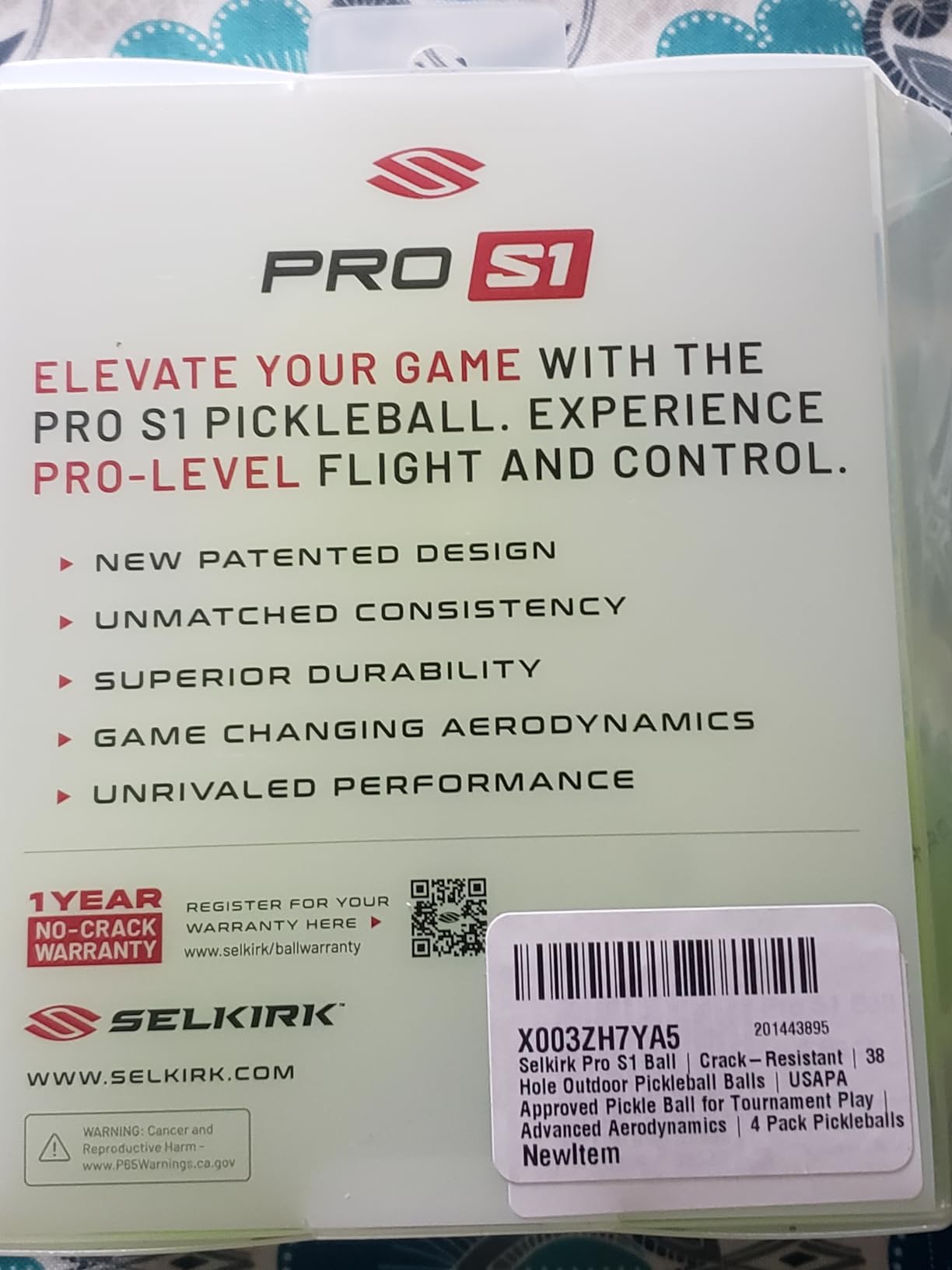 Selkirk Sport Pro S1 Outdoor Pickleballs - USAPA Approved - 38-hole design, advanced aerodynamics customer photo 1