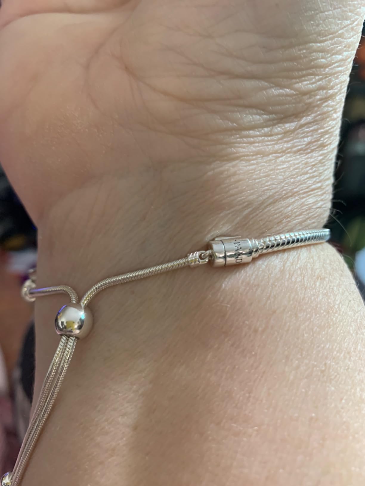 PANDORA Moments Snake Chain Slider Bracelet customer photo 2