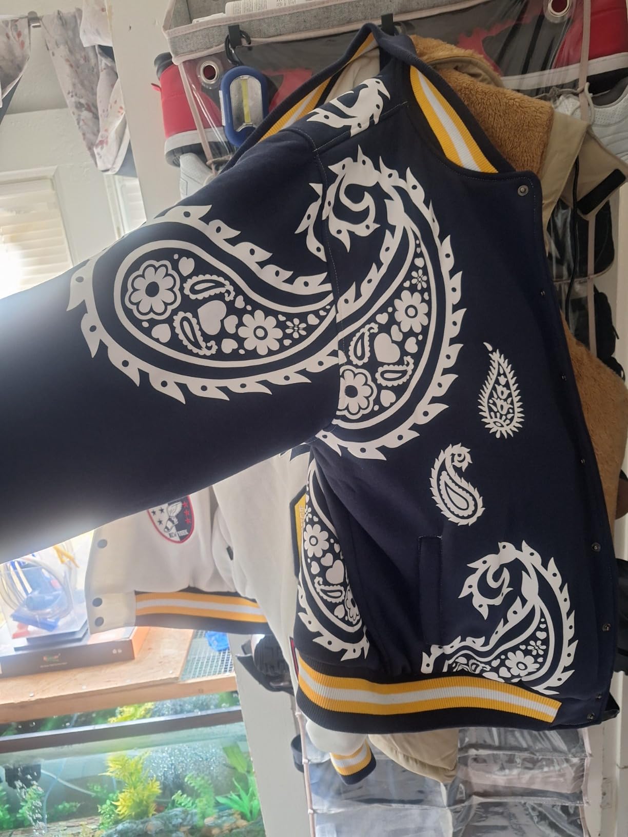 SCREENSHOT VARSITY JACKET 3202 Mens Streetwear Urban Padding Quilted Linning Heavy Fashion Jacket customer photo 2