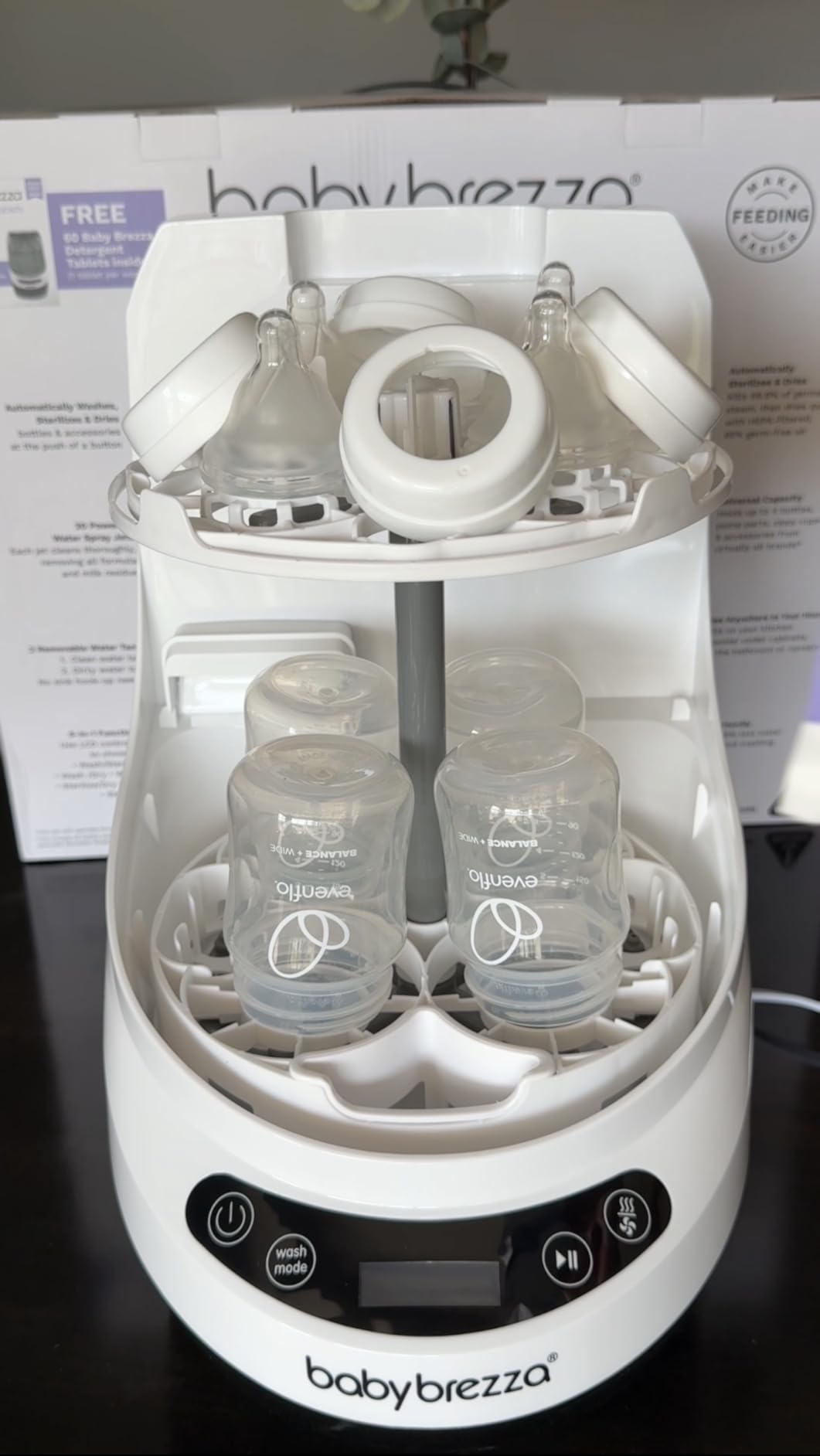 Baby Brezza Baby Bottle Washer Pro - Clinically Proven Better Cleaning | Washer, Sterilizer + Dryer for Essentials like Bottles + Pump Parts - Machine Replaces Brushes + Racks, HEPA Filter customer photo 1