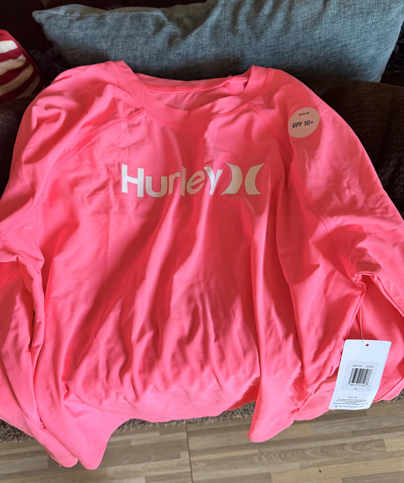 Hurley Women's Long Sleeve Rash Guard, UPF 50+ Sun Protection Swim Shirt customer photo 1