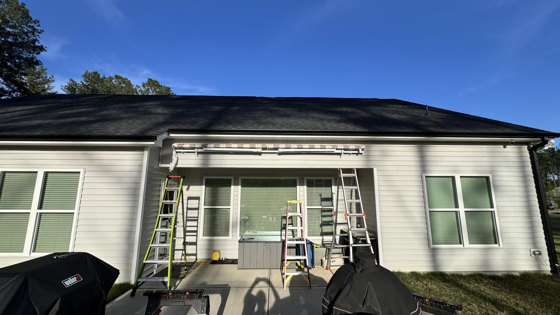 ADVANING Luxury Series, 16'x10' Electric Retractable Awning, Premium Quality Fully Assembled UV+ Sun Shade Canopy, Cerulean, EA1610-A229H2 customer photo 2
