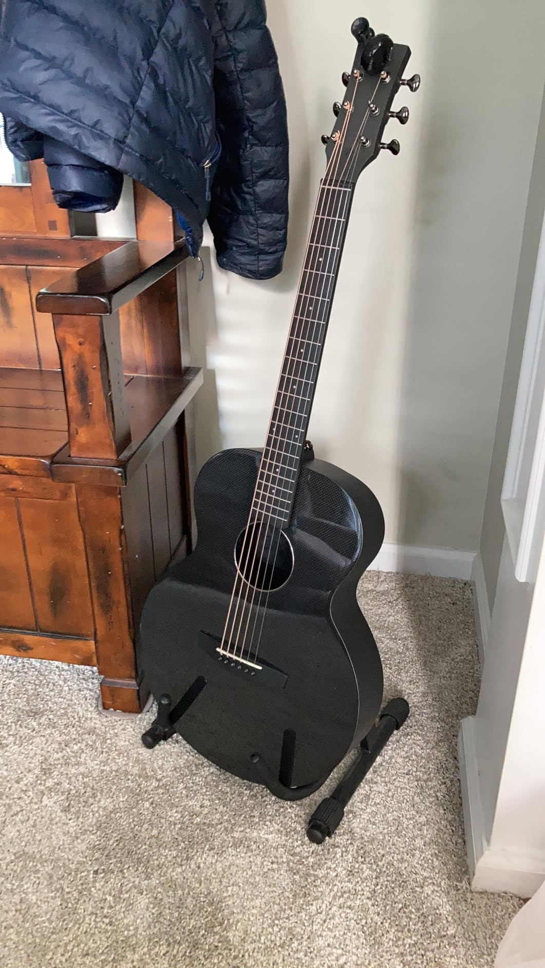 Enya X3 PRO Carbon Fiber 41-Inch Smart Acoustic-Electric Travel Guitar | Full-Size Body, AcousticPlus SP1 Pickup, Built-In Effects, Wireless Speaker, Gig Bag Included, Ideal for Beginners & Adults customer photo 1
