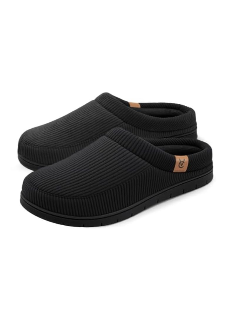 VeraCosy Men's Memory Foam Slippers Comfy Durable Moccasin House Shoes customer photo 2