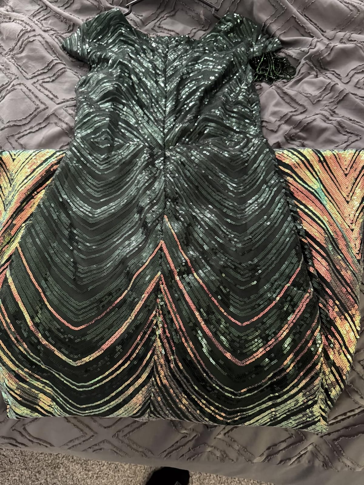 BABEYOND Mermaid Sequin Gown Bodycon Maxi Prom Dress V Neck Evening Party customer photo 1