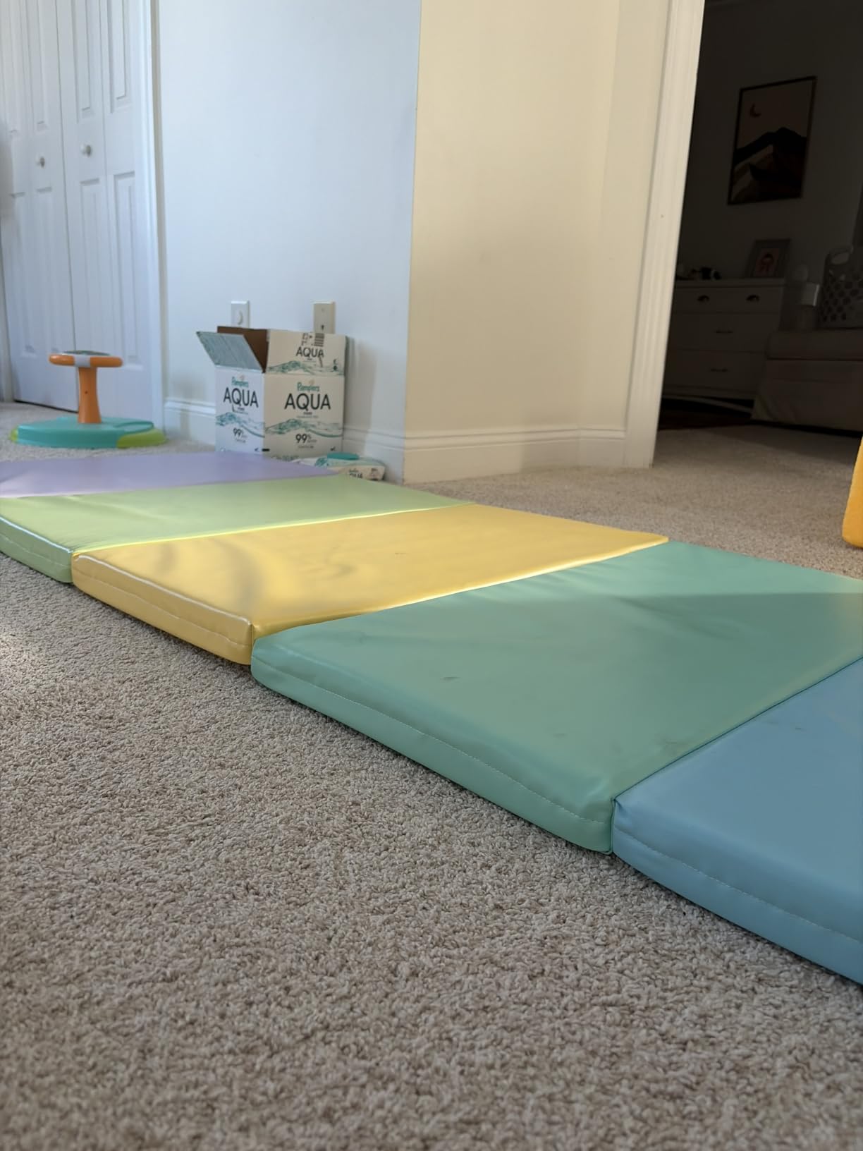 New Bounce Tumbling Mat for Kids - Gymnastics Mat - Folding Exercise Tumble Mat for Home Gyms customer photo 1