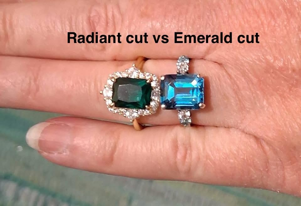 Metmejiao Emerald Rings - 14K Gold Baguette, Dainty Promise Ring for Her Engagement or Wedding customer photo 1