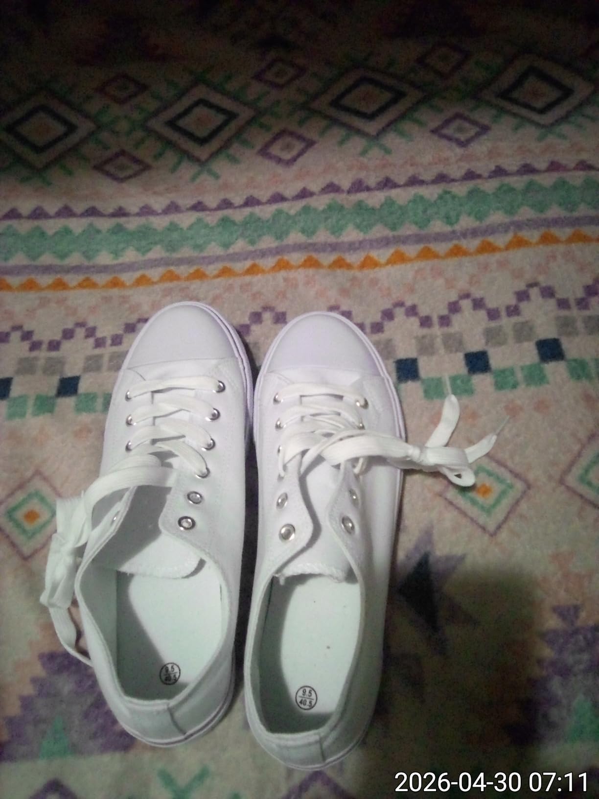 ZGR Womens White Tennis Shoes for Women,Low Tops Lace up Canvas Sneakers customer photo 2