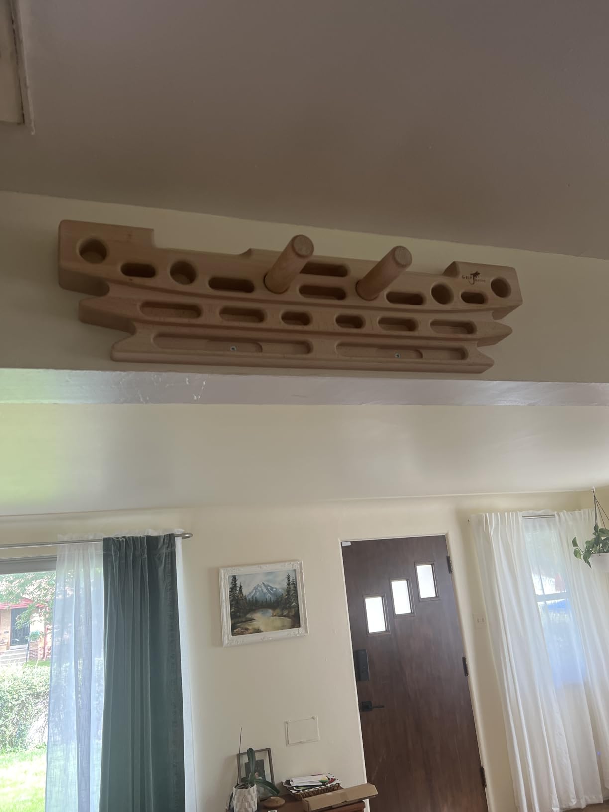 FingerPeg 1.0 Hangboard - Fingerboard Training Board for Climbing with Pull-Up Bars customer photo 1