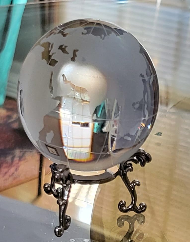 Crystal Globe World Globe Decor, 2.3