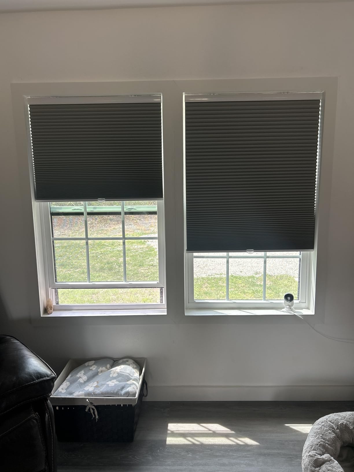 MYshade Custom Cordless Blackout Cellular Shades for Windows, Honeycomb Window Shades with Thermal Insulation, Child & Pet Safe Room Darkening Shade, Easy Install, Custom Size, White customer photo 1