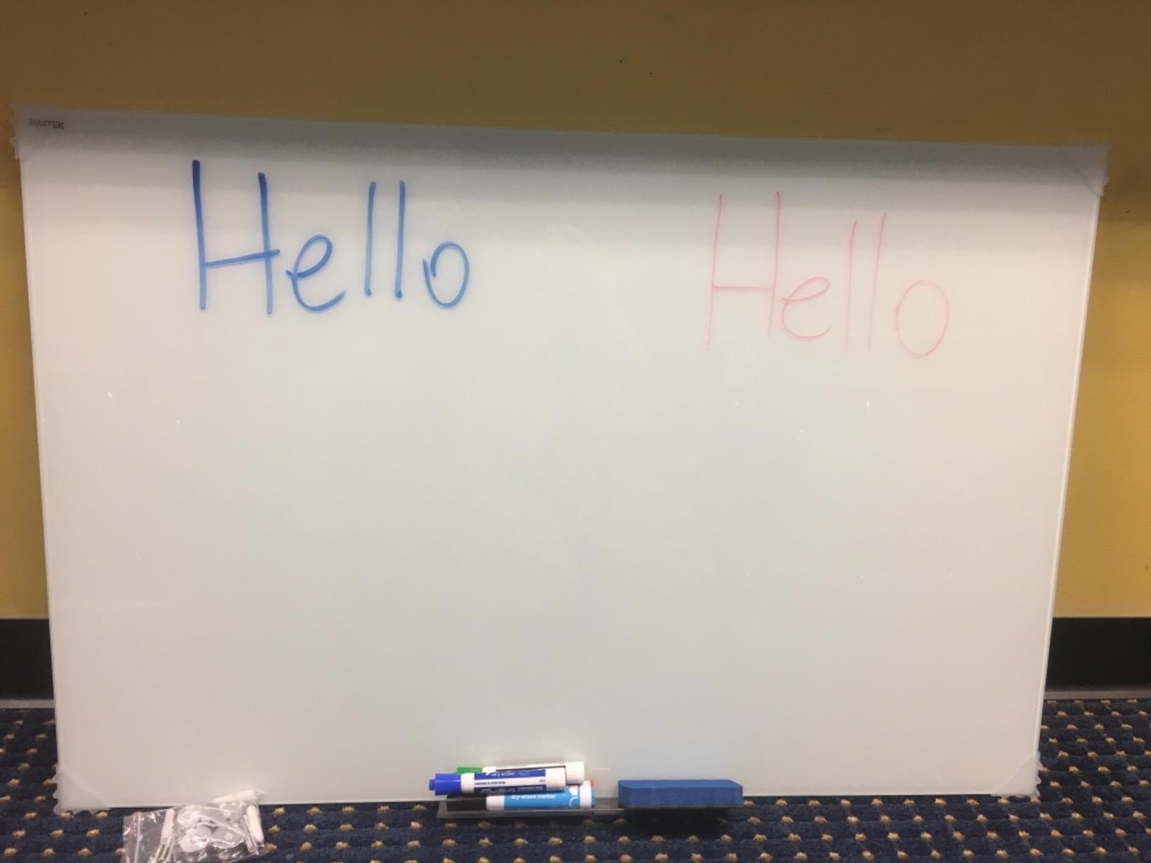 Maxtek Magnetic Glass Dry Erase White Board, 48