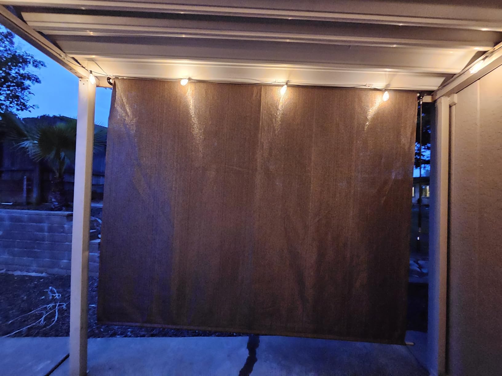 KANAGAWA Outdoor Roller Shade for Patio 8' W X 8' H, Mocha | 220GSM HDPE Breathable Sun Shades Outdoor Patio, Crank Roll Up Window Shades for Porch Pergola Balcony customer photo 1
