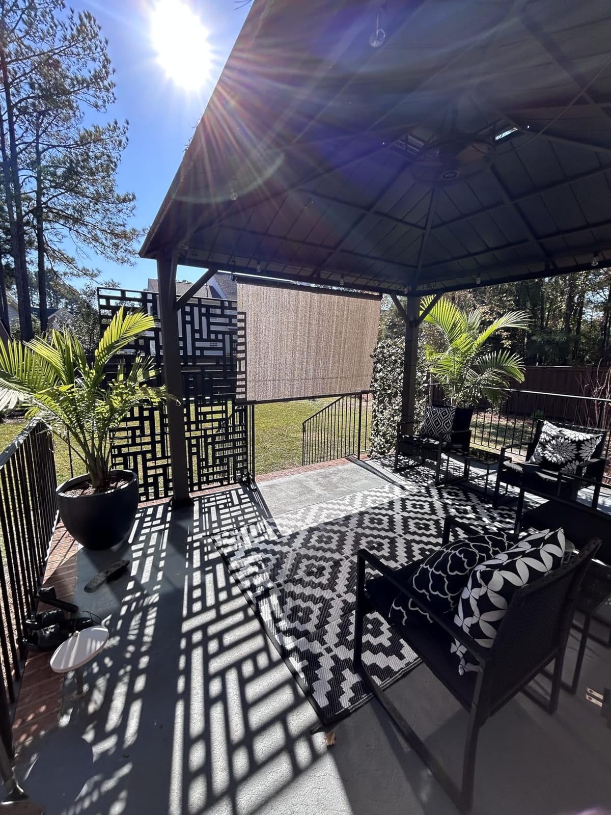 KANAGAWA Outdoor Roller Shade for Patio 8' W X 8' H, Mocha | 220GSM HDPE Breathable Sun Shades Outdoor Patio, Crank Roll Up Window Shades for Porch Pergola Balcony customer photo 2