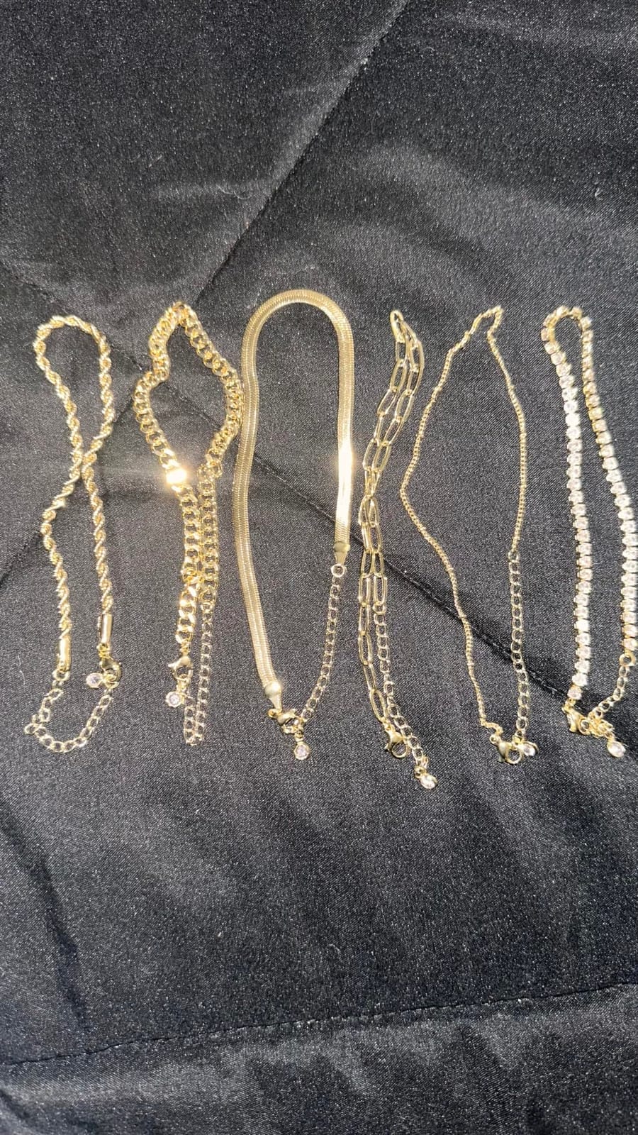 Dainty Ankle Bracelets for Women Waterproof | Layered Gold Plated Tennis Cuban Snake Rope Paperclip Beaded Link Chains Set, Summer Beach Jewelry Gift customer photo 1