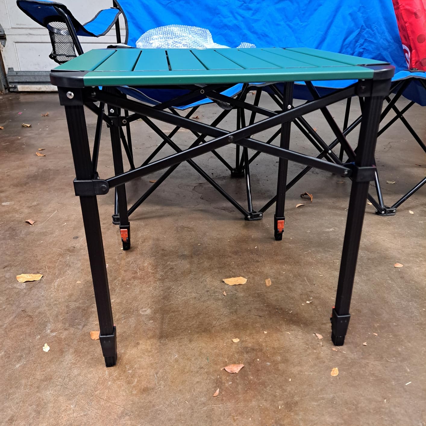 VILLEY Folding Camping Square Table, Portable Aluminum Table, Small | Lightweight & Portable, Adjustable Square Table with Carry Bag for Camping, Picnic, BBQ, Backyard & Outdoor Use customer photo 1
