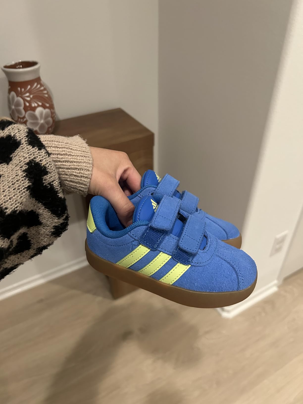 adidas Boys Vl Court 3.0 Sneakers Shoes Casual - Pink, White customer photo 1