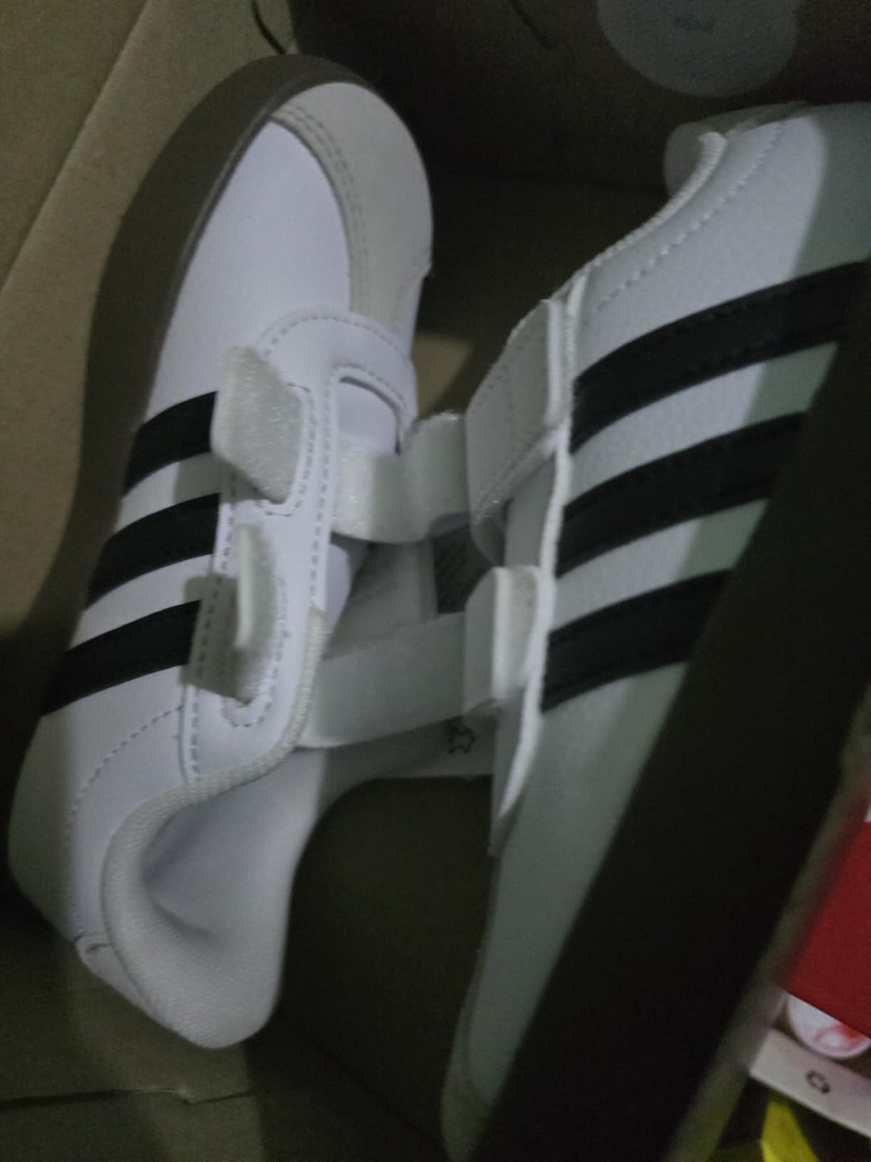 adidas Boys Vl Court 3.0 Sneakers Shoes Casual - Pink, White customer photo 2