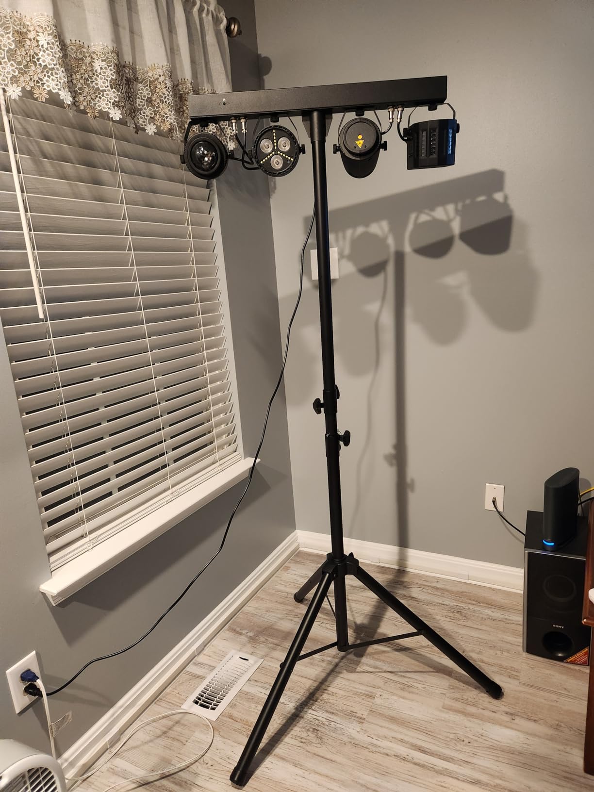 Telbum DJ Lights with Stand, Party Bar Gig Lighting Package with Carry Bag, Sound Activated Disco Lights for Parties DMX & Remote Control, LED Stage Lighting System for Booth, Band, Wedding, Shows customer photo 2