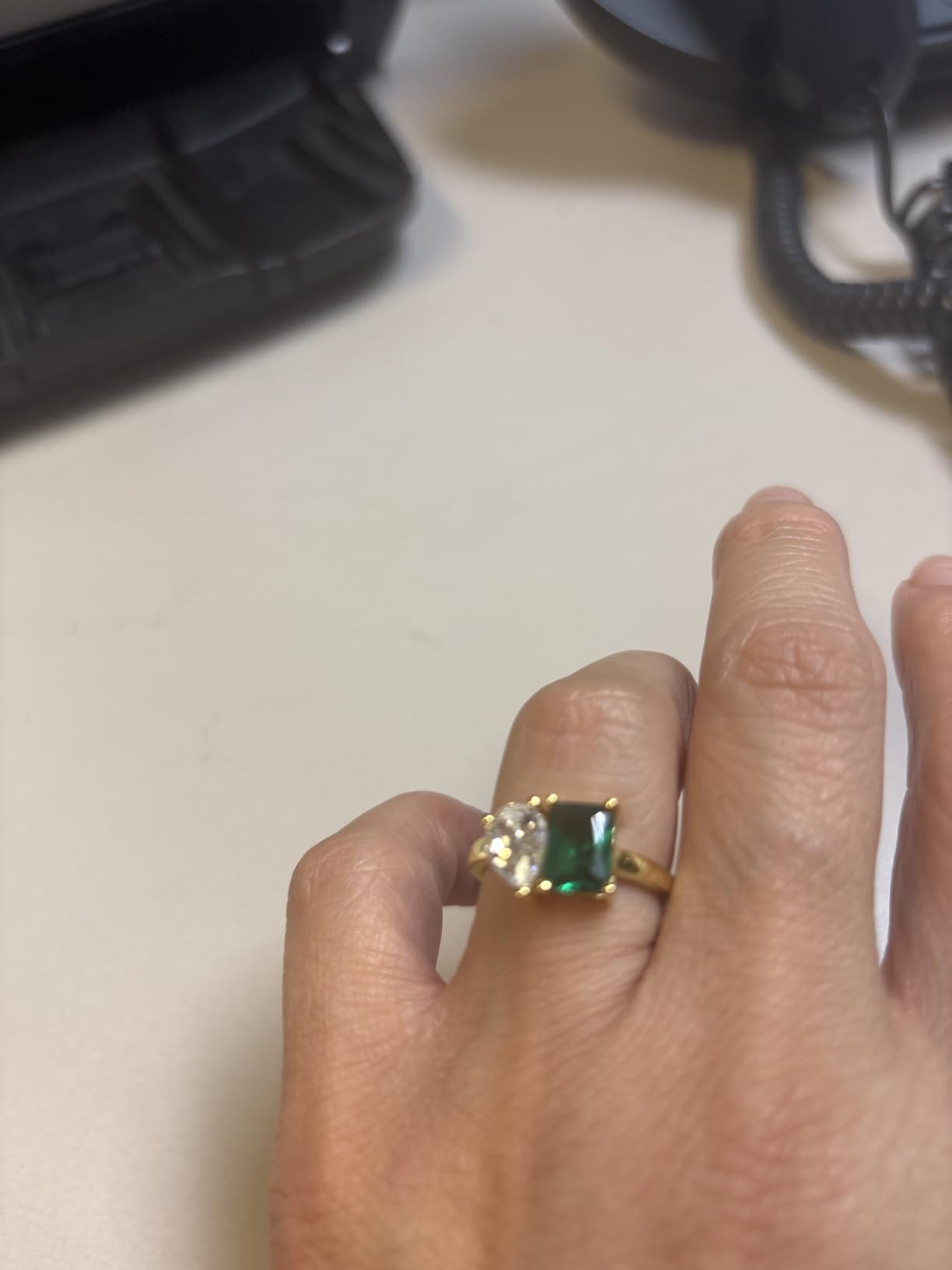 2.75ct Toi Et Moi Ring, 925 Sterling Silver Emerald Engagement Ring customer photo 1
