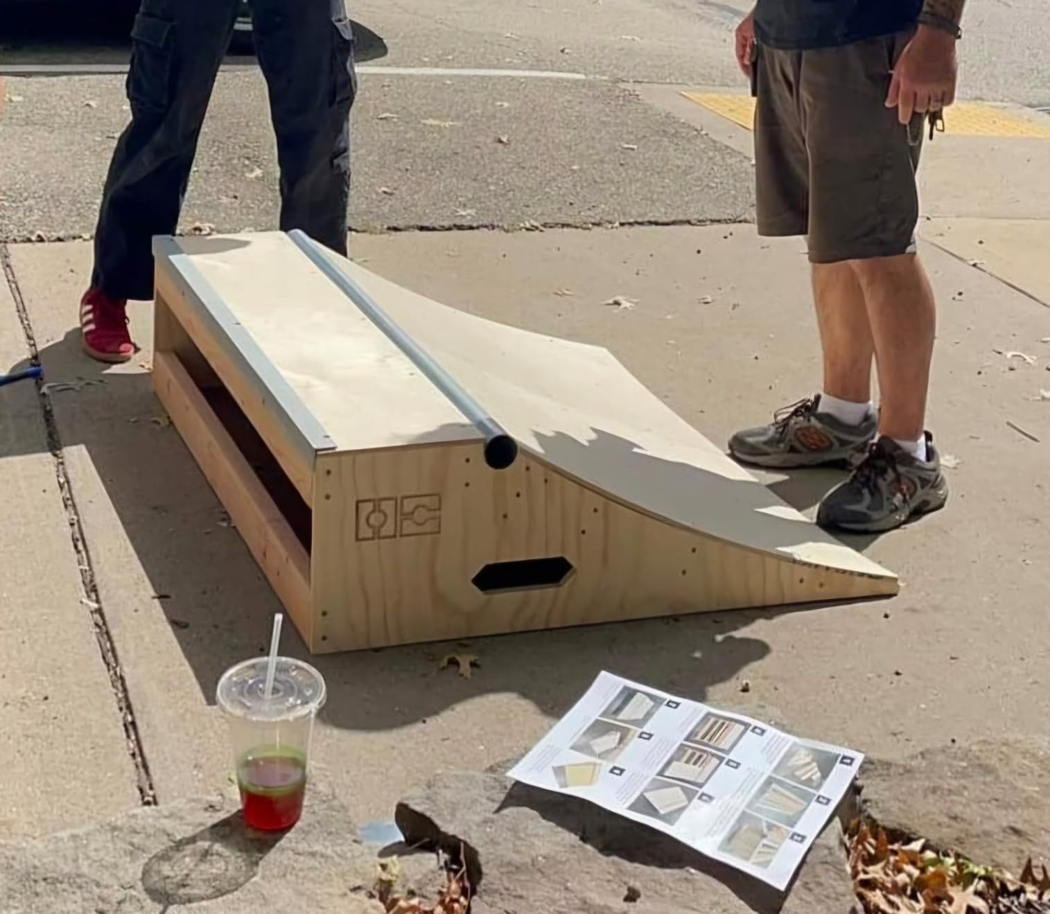Greg Lutzka's 3 in 1 Quarter Pipe by OC Ramps - Wood Skateboard Quarter Pipe, Ledge & Launch Ramp All in One customer photo 2