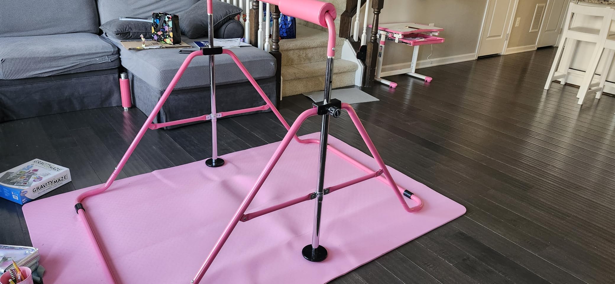 Tepemccu Gymnastics Bars, Adjustable Gymnastic Horizontal Bars for Kids customer photo 2