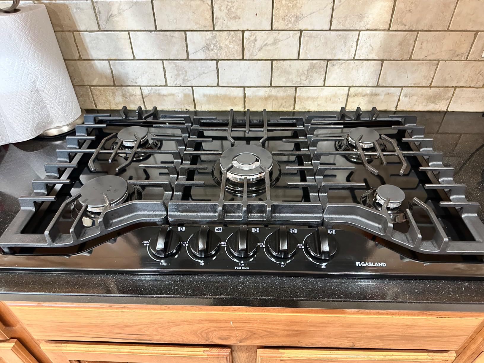 GASLAND 36 Inch Gas Cooktop 5 Italy Sabaf Burner, PRO GH2365EF | Built-in NG/LPG Convertible Stovetops, Gas Countertop Plug-in with Thermocouple Protection, CSA Certified, Black customer photo 2
