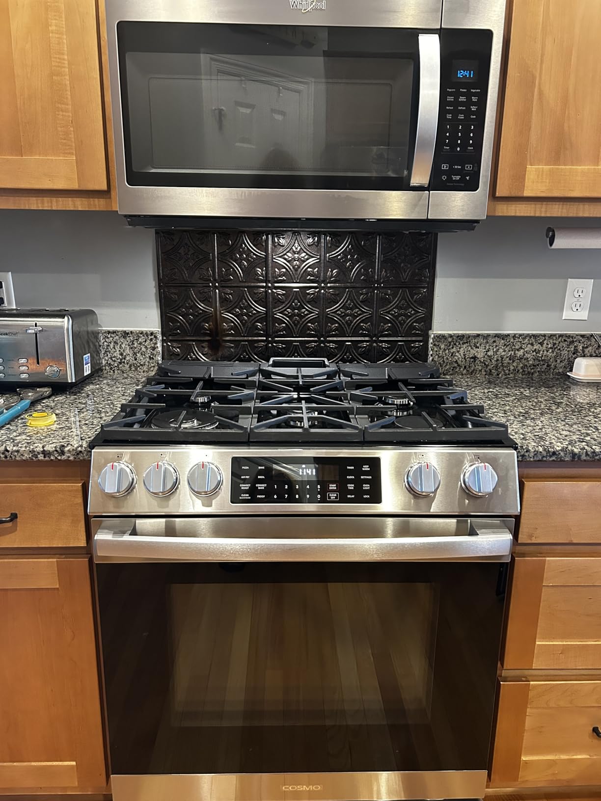 Cosmo COS-GRC305KTD 30 in. Lumin Collection 6.1 cu ft 5 Burner Gas Range, Air Fry, Stainless Steel | Convection Oven, Self Clean Function, Cast Iron Grates, Digital Display, Storage Drawer, LP Convertible customer photo 2