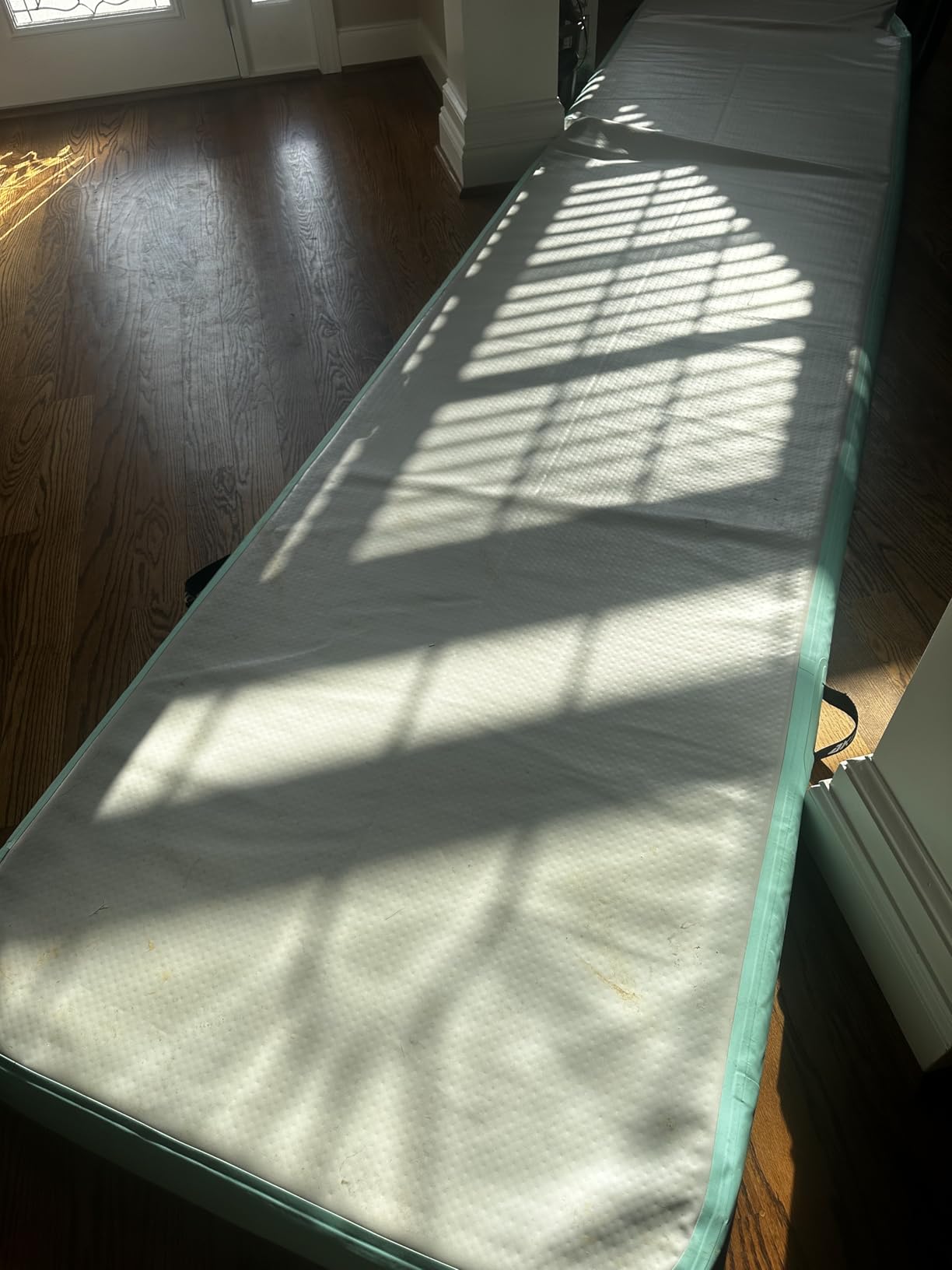 AKSPORT Inflatable Gymnatsics Mat Tumble Track 10ft 13ft 16ft 20ft 23ft Air Tumbling Mat with Air Pump for Home Use/Training/Cheerleading/Yoga customer photo 2
